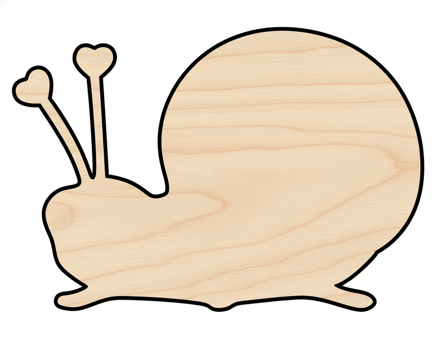 Heart Cutout - Snail Shape Wood Craft | Paintable Wood Shapes 46" Blank Door Hanger Wooden Cutout Cut Outs - Unfinished - NameSigns.com