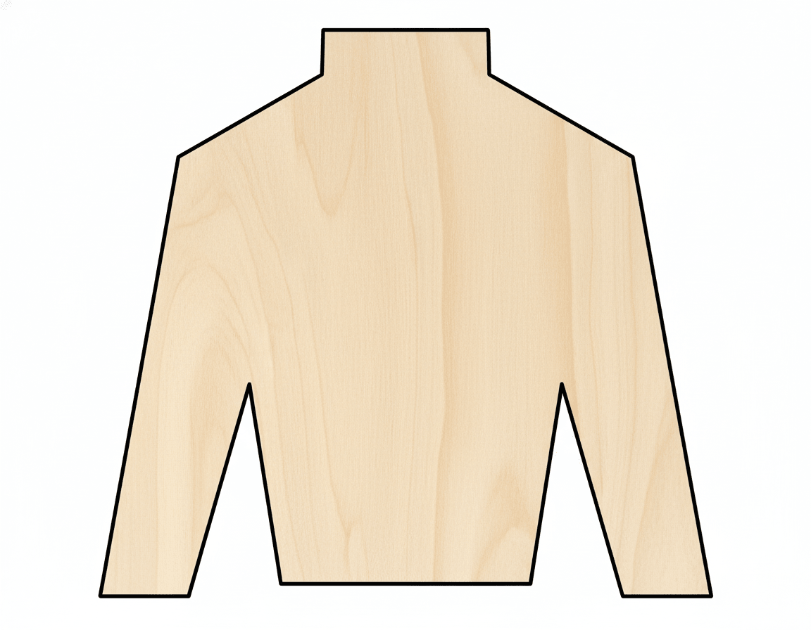 Jockey Silk Shape DIY Craft Cutout Blank Door Hanger Wooden Cutout Cut Outs - Unfinished - NameSigns.com