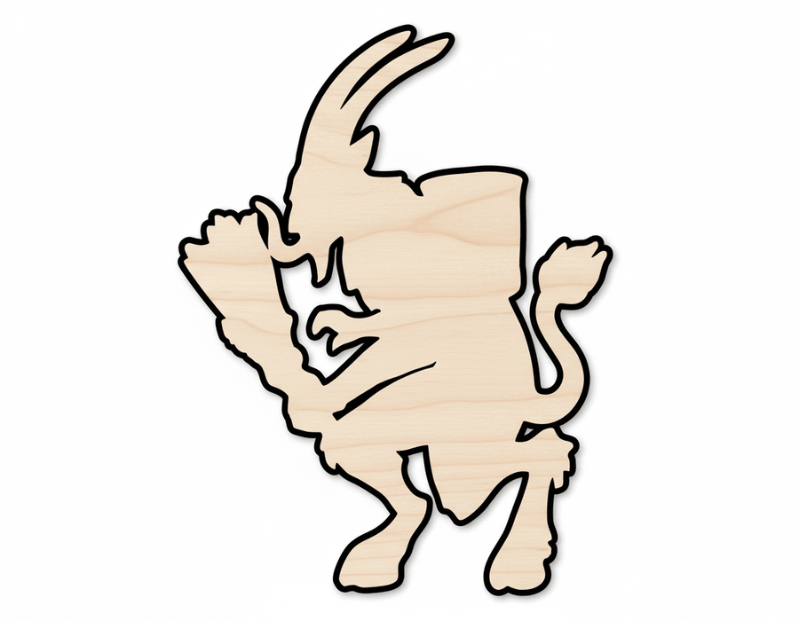Krampus Shape – Laser Cut Wooden Shape for Holiday Yard Decoration Blank Door Hanger Wooden Cutout Cut Outs - Unfinished - NameSigns.com