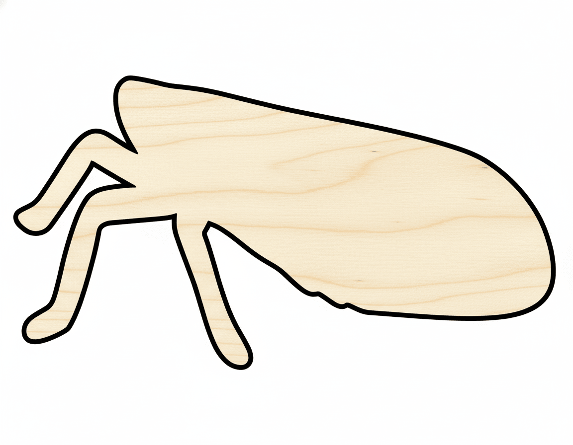 Lanternfly Cutout – Paintable Wood Shape for DIY Craft Project Blank Door Hanger Wooden Cutout Cut Outs - Unfinished - NameSigns.com