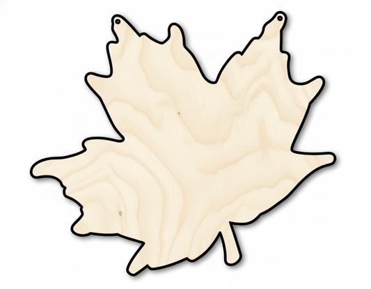 Leaf Door Hanger DIY Craft Cutout Door Hanger Blank Door Hanger Wooden Cutout Cut Outs - Unfinished - NameSigns.com