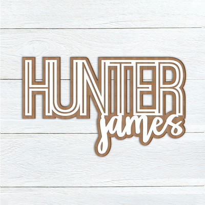 3D Double Wood Name Sign