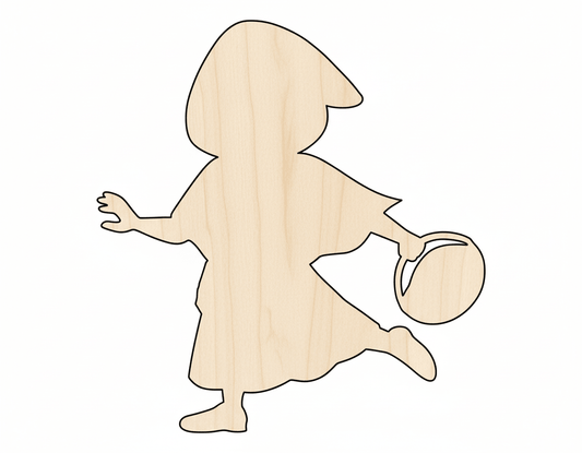 Little Red Riding Hood Wood Cutout Shape DIY Craft Cutout Blank Door Hanger Wooden Cutout Cut Outs - Unfinished - NameSigns.com