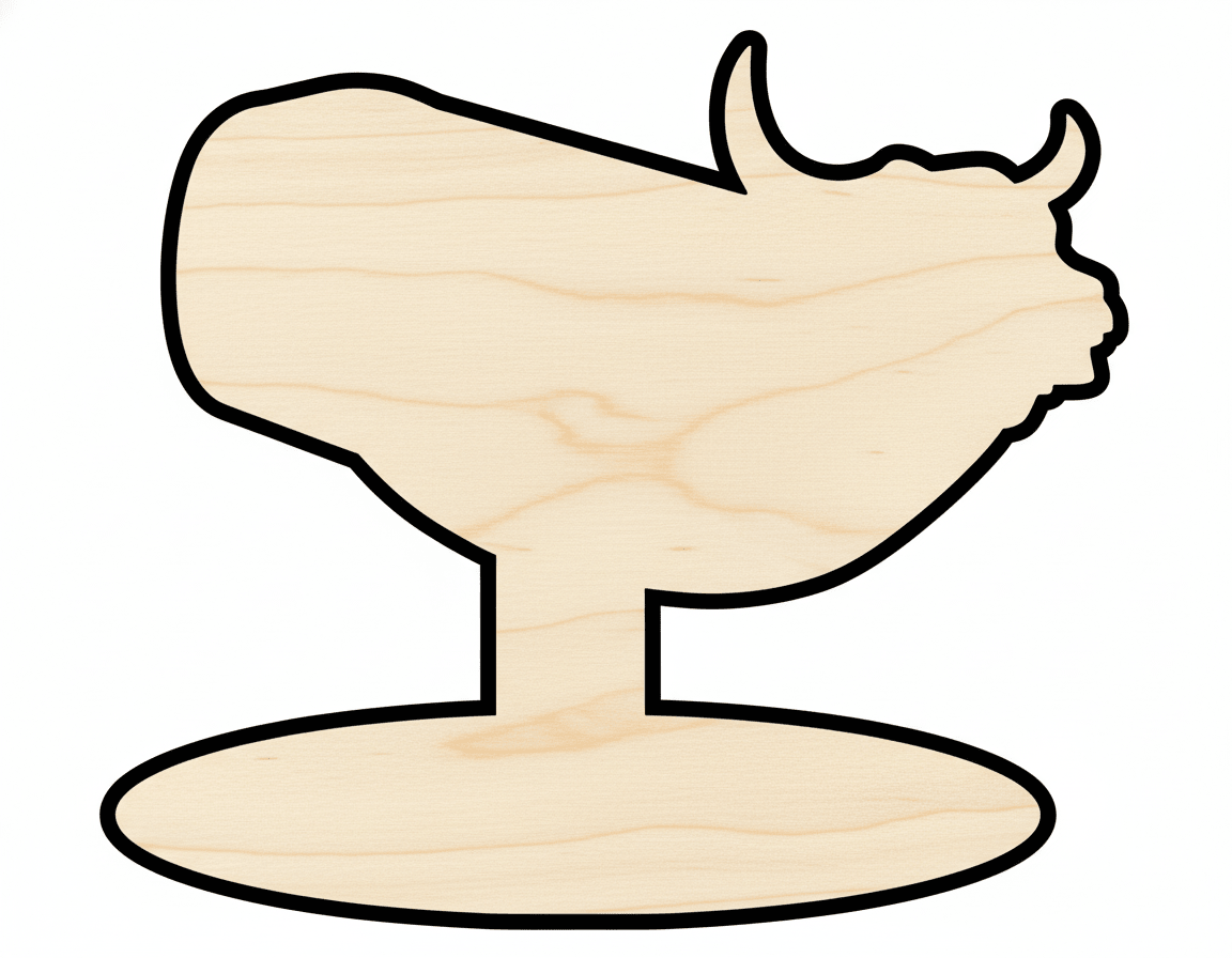 Mechanical Bull Cutout - 46" DIY Wooden Cutouts | Wood Craft Shape Blank Door Hanger Wooden Cutout Cut Outs - Unfinished - NameSigns.com