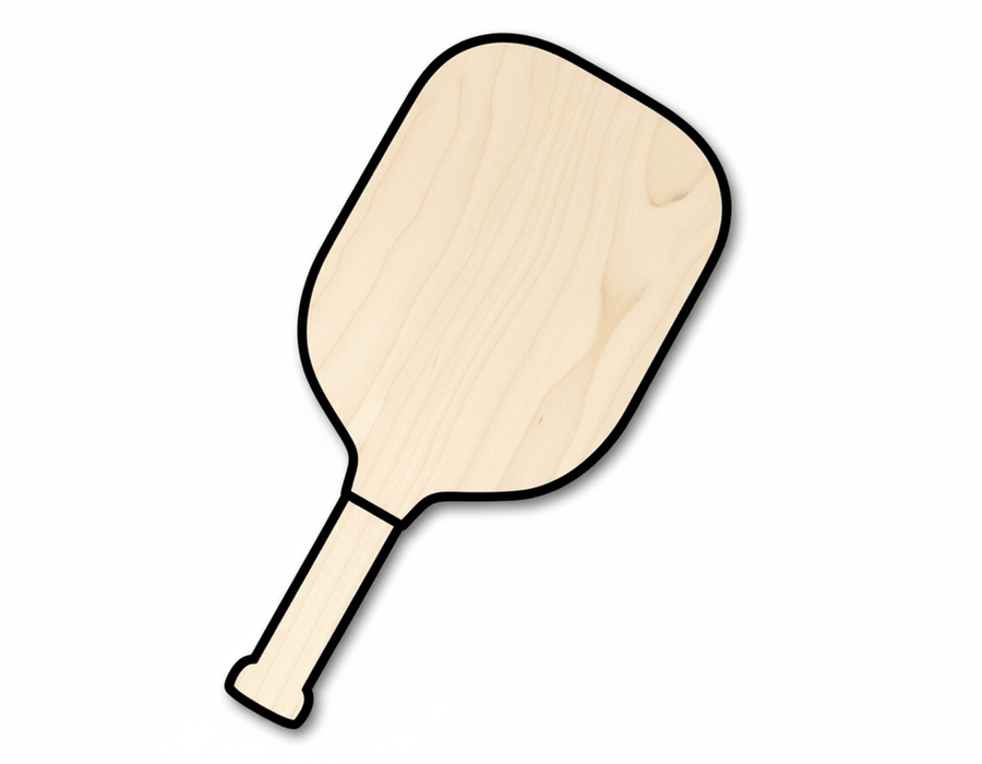 Pickleball Paddle Cutout – Baltic Birch Plywood DIY Craft Cutout | Wood Shape Blank Door Hanger Wooden Cutout Cut Outs - Unfinished - NameSigns.com