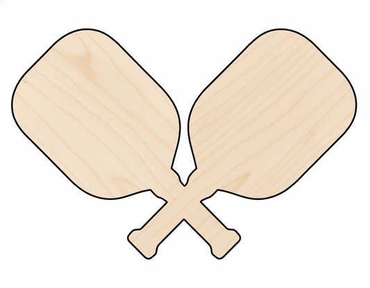 Pickleball Paddle Cutout – Customizable Baltic Birch Plywood Large Wooden Shape Blank Door Hanger Wooden Cutout Cut Outs - Unfinished - NameSigns.com