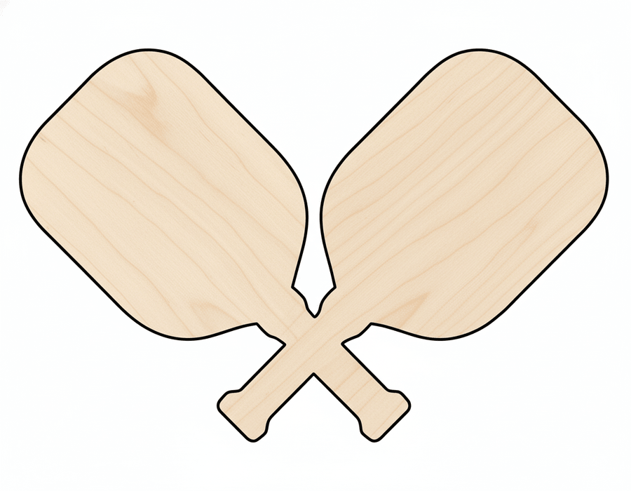 Pickleball Paddle Cutout – Customizable Baltic Birch Plywood Large Wooden Shape Blank Door Hanger Wooden Cutout Cut Outs - Unfinished - NameSigns.com