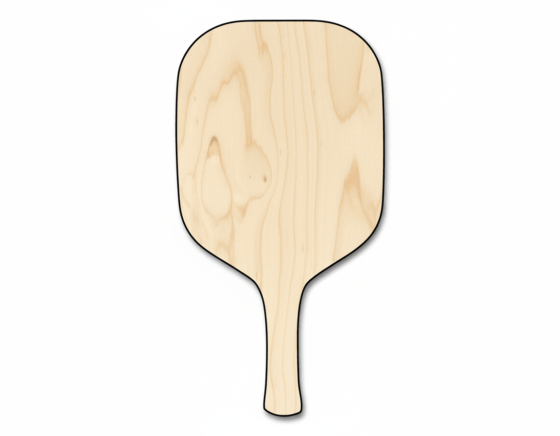 Pickleball Paddle Shape DIY Craft Cutout Blank Door Hanger Wooden Cutout Cut Outs - Unfinished - NameSigns.com