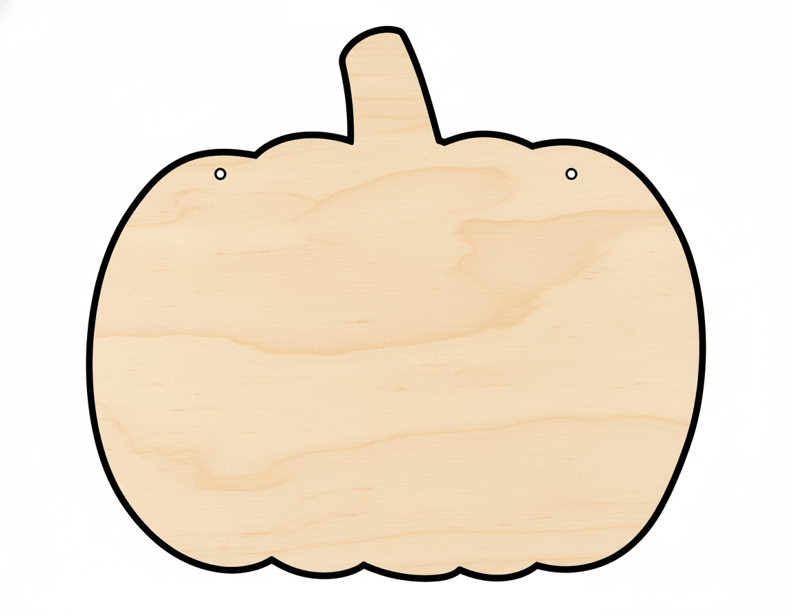 Pumpkin Door Hanger DIY Craft Cutout Door Hanger Blank Door Hanger Wooden Cutout Cut Outs - Unfinished - NameSigns.com