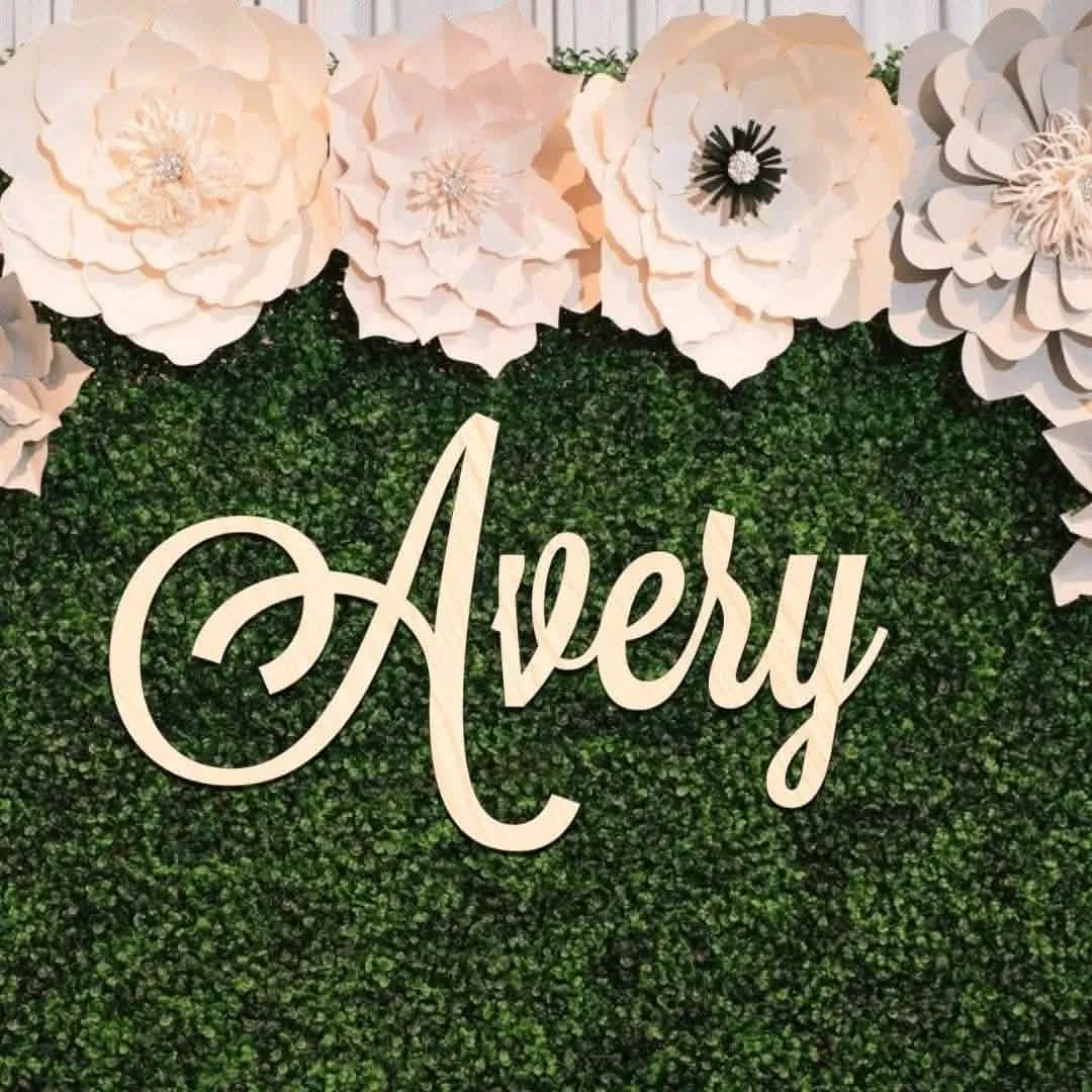 Round Baby Name Sign, Custom Baby Name Sign, Nursery Sign, Nursery Artwork, Custom Name Sign, Round Name Sign, Custom Cut Out, Baby Shower - NameSigns.com