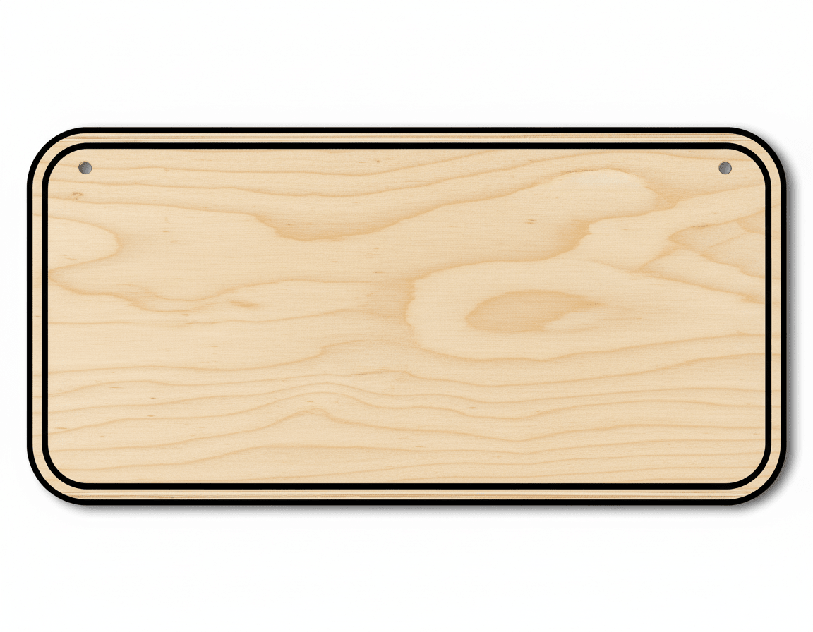 Rounded Rectangle Door Hanger DIY Craft Cutout Door Hanger Blank Door Hanger Wooden Cutout Cut Outs - Unfinished - NameSigns.com