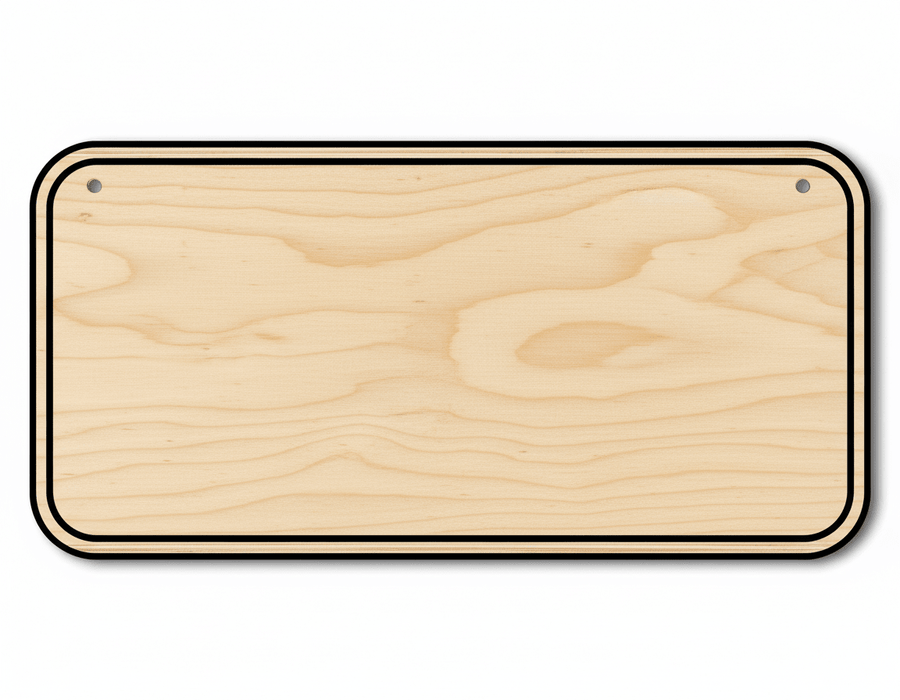 Rounded Rectangle Door Hanger DIY Craft Cutout Door Hanger Blank Door Hanger Wooden Cutout Cut Outs - Unfinished - NameSigns.com