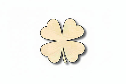 Shamrock Unfinished Wood Craft Lucky Four Leaf Clover up to 46" DIY - NameSigns.com