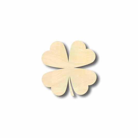 Shamrock Unfinished Wood Craft Lucky Four Leaf Clover up to 46" DIY - NameSigns.com