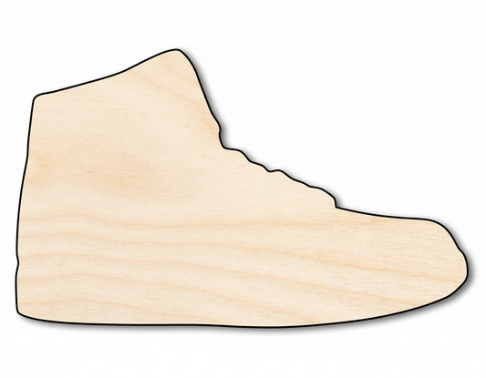 Sneaker Shoe Silhouette DIY Craft Cutout Blank Door Hanger Wooden Cutout Cut Outs - Unfinished - NameSigns.com