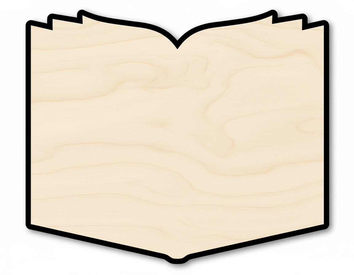 Storybook Wood Cutout Shape DIY Craft Cutout Blank Door Hanger Wooden Cutout Cut Outs - Unfinished - NameSigns.com