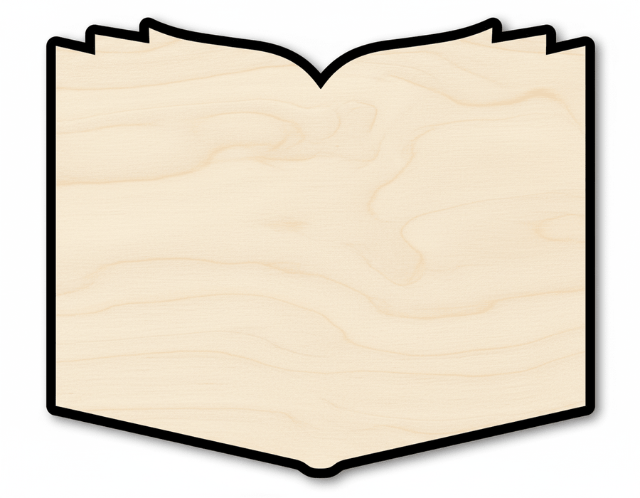 Storybook Wood Cutout Shape DIY Craft Cutout Blank Door Hanger Wooden Cutout Cut Outs - Unfinished - NameSigns.com