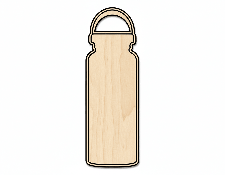 Travel Bottle Silhouette DIY Craft Cutout Blank Door Hanger Wooden Cutout Cut Outs - Unfinished - NameSigns.com
