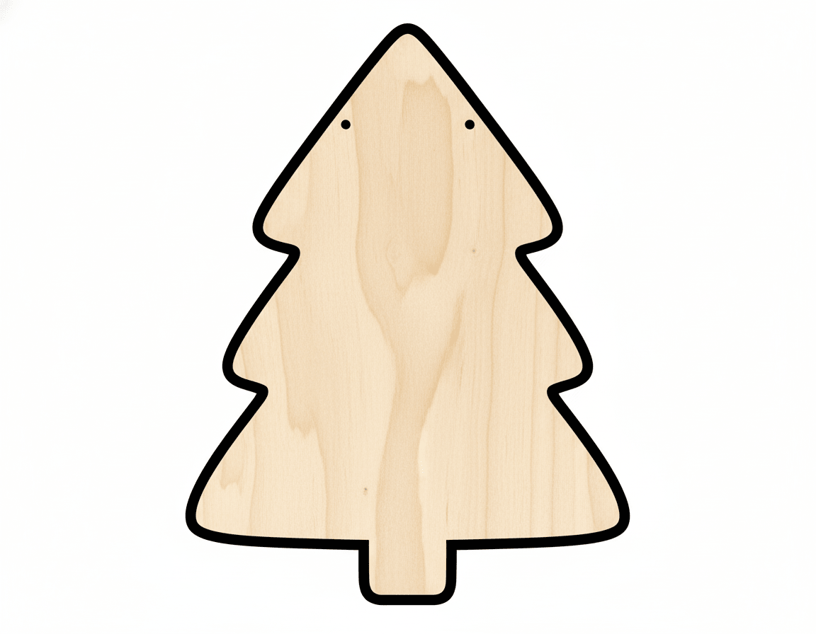 Tree Door Hanger DIY Craft Cutout Door Hanger Blank Door Hanger Wooden Cutout Cut Outs - Unfinished - NameSigns.com
