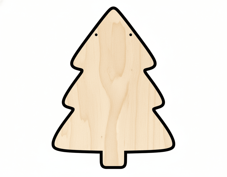 Tree Door Hanger DIY Craft Cutout Door Hanger Blank Door Hanger Wooden Cutout Cut Outs - Unfinished - NameSigns.com