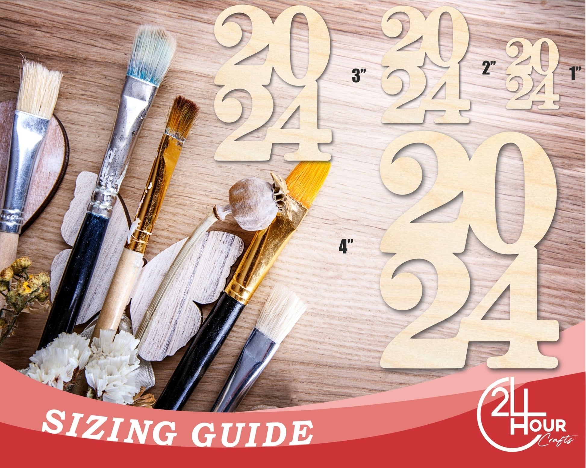 Unfinished 2024 Cutout Graduation Shape | DIY Craft Cutout | up to 46" DIY - NameSigns.com