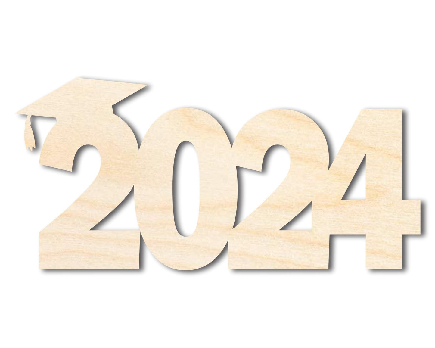 Unfinished 2024 Graduation Shape | DIY Craft Cutout | up to 46" DIY - NameSigns.com