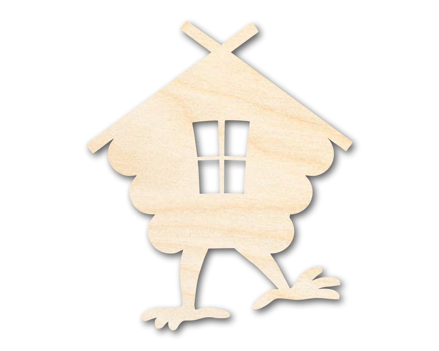 Unfinished Baba Yaga House Wood Cutout Shape | DIY Craft Cutout | up to 46" DIY - NameSigns.com