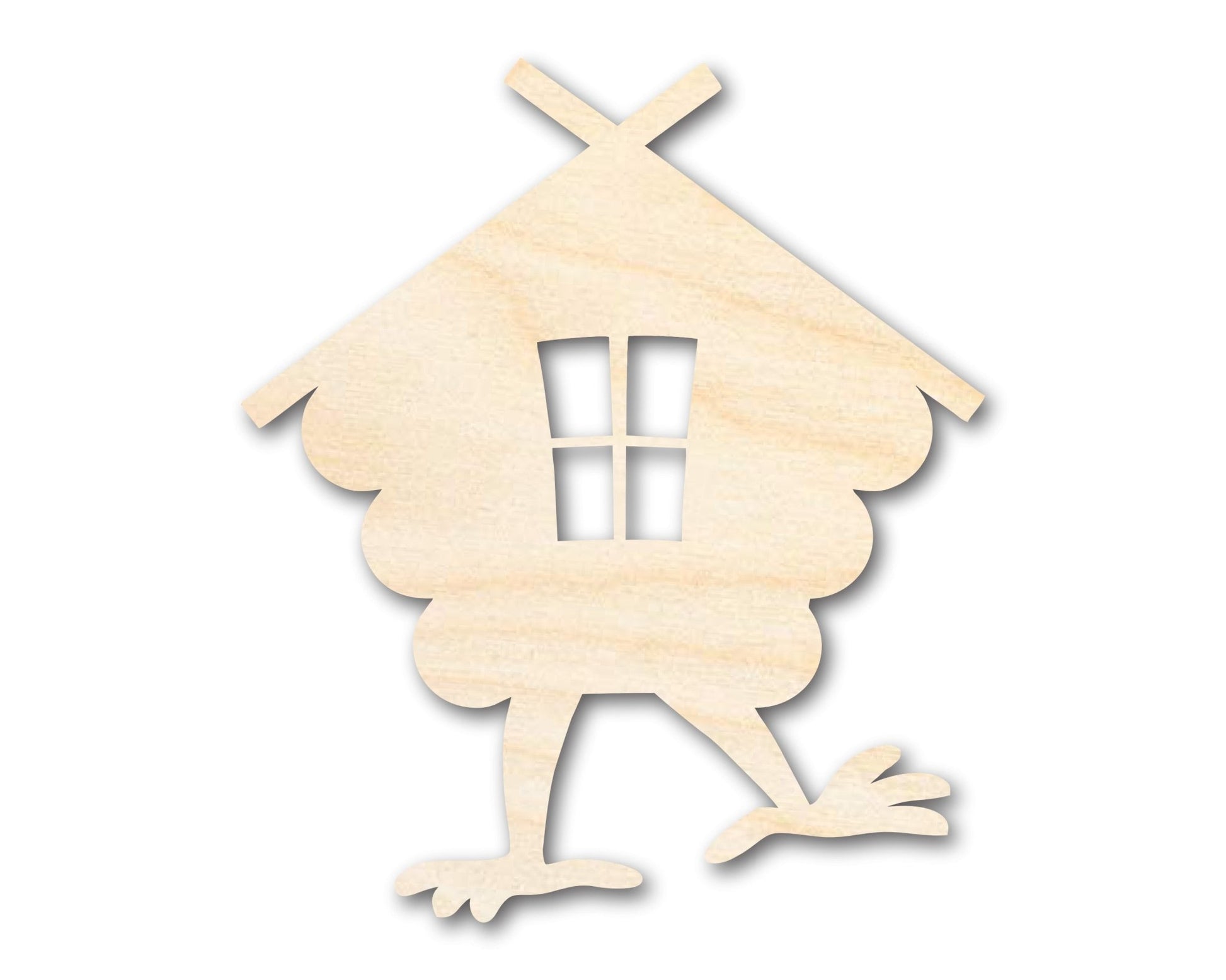 Unfinished Baba Yaga House Wood Cutout Shape | DIY Craft Cutout | up to 46" DIY - NameSigns.com