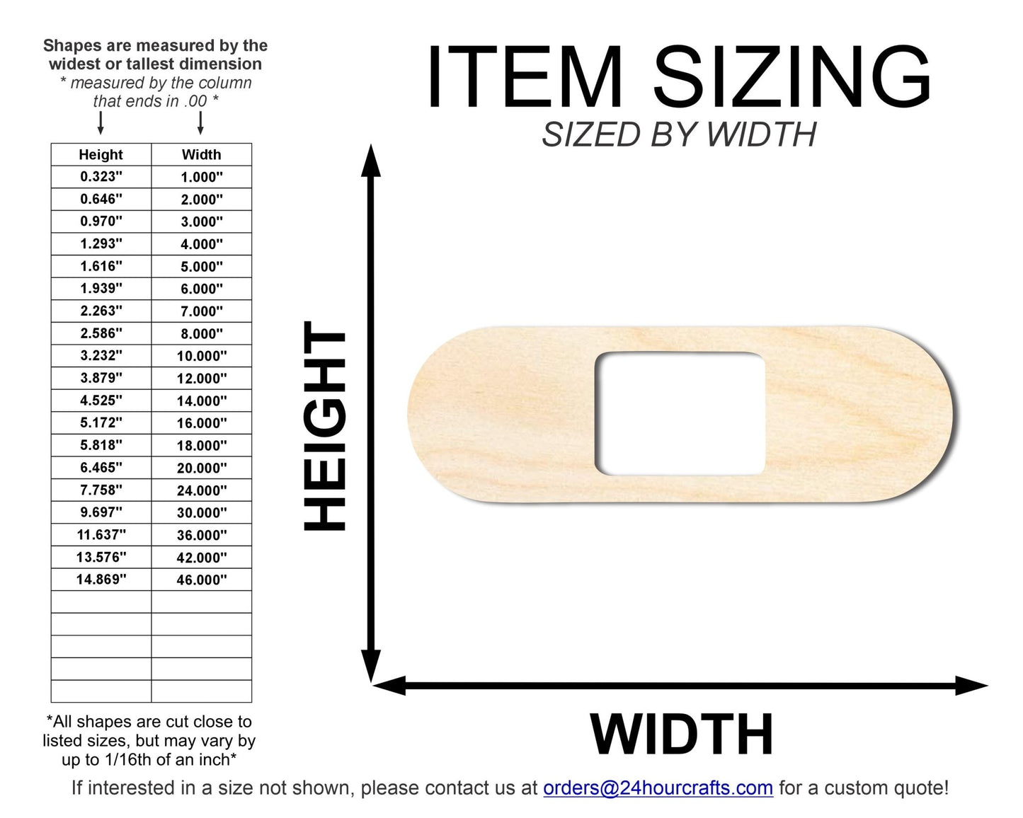 Unfinished Bandaid Shape | DIY Craft Cutout | up to 46" DIY - NameSigns.com