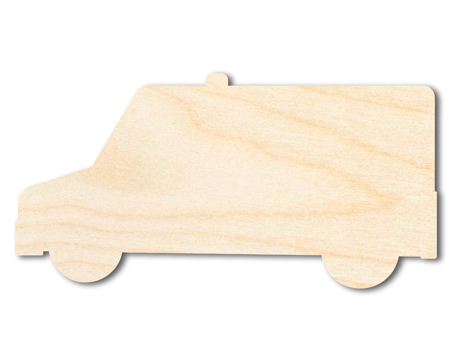 Unfinished Cartoon Ambulance Shape | DIY Craft Cutout | up to 46" DIY - NameSigns.com