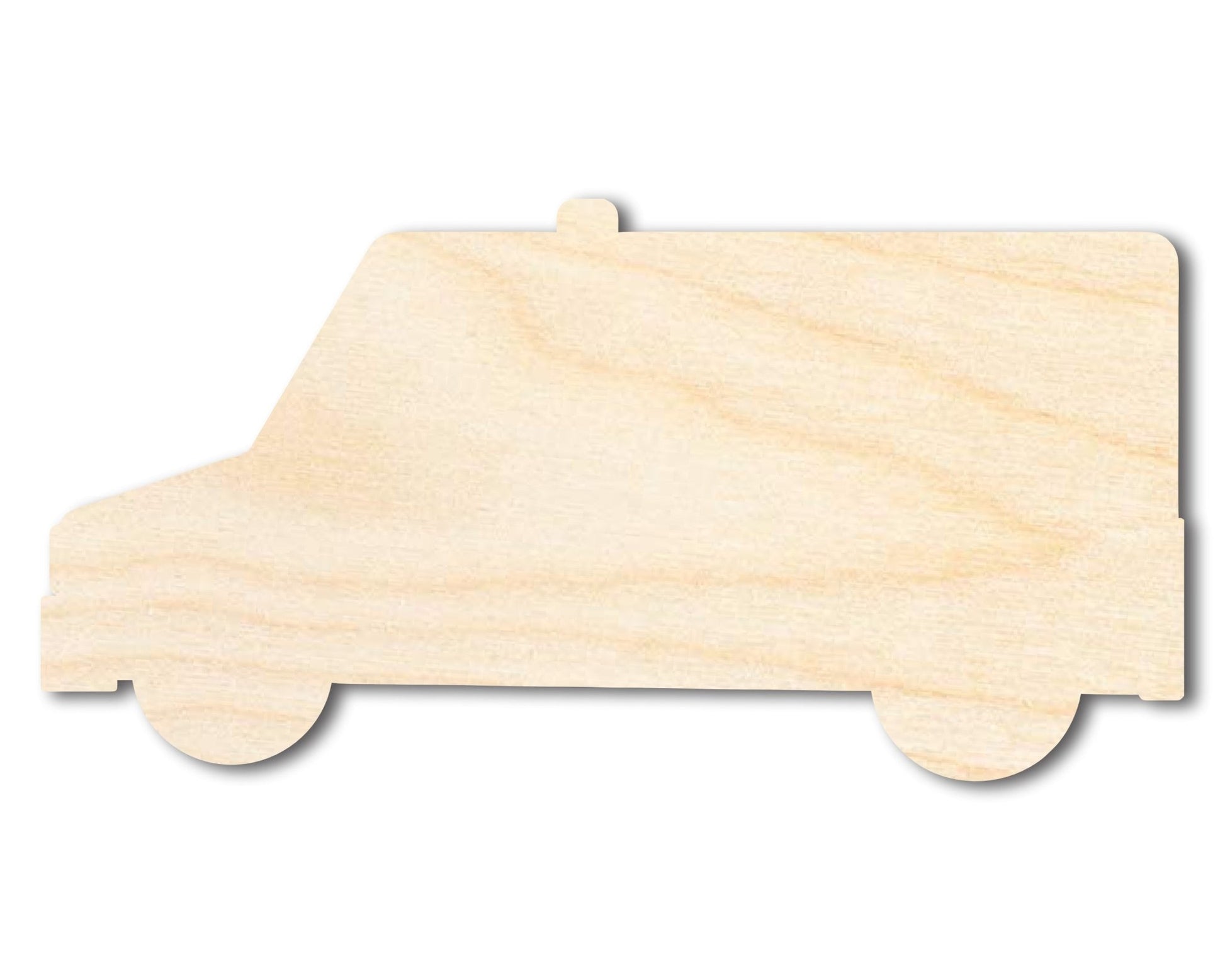 Unfinished Cartoon Ambulance Shape | DIY Craft Cutout | up to 46" DIY - NameSigns.com