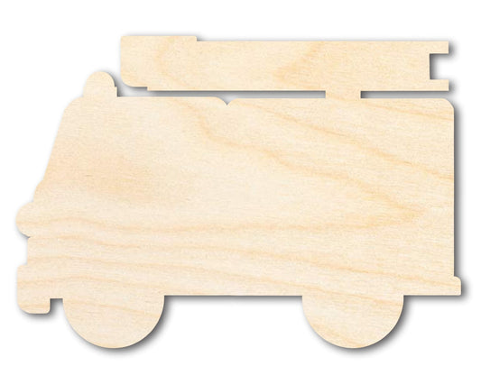 Unfinished Cartoon Fire Truck Shape | DIY Craft Cutout | up to 46" DIY - NameSigns.com
