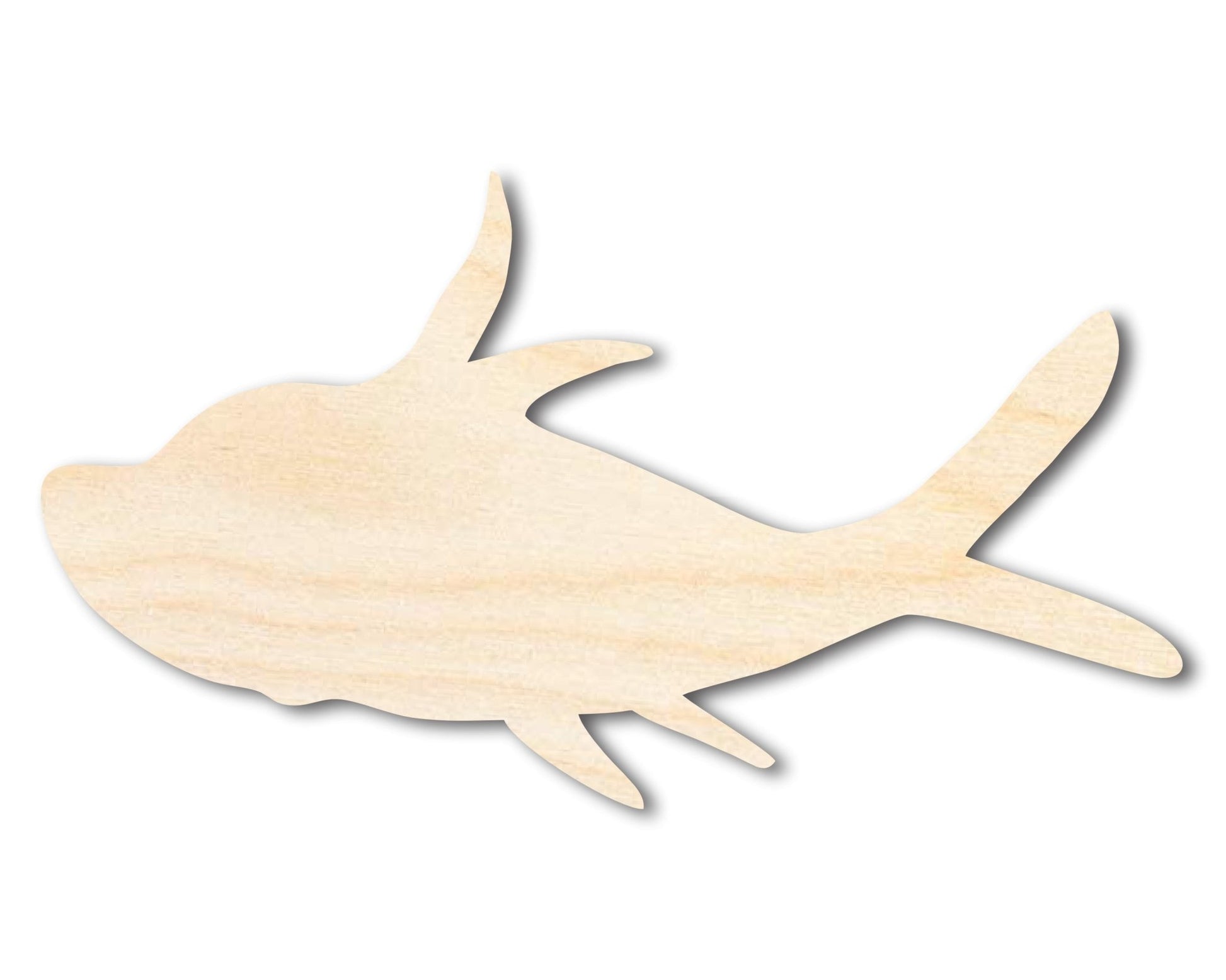 Unfinished Cartoon Fish Wood Cutout Shape | DIY Craft Cutout | up to 46" DIY - NameSigns.com
