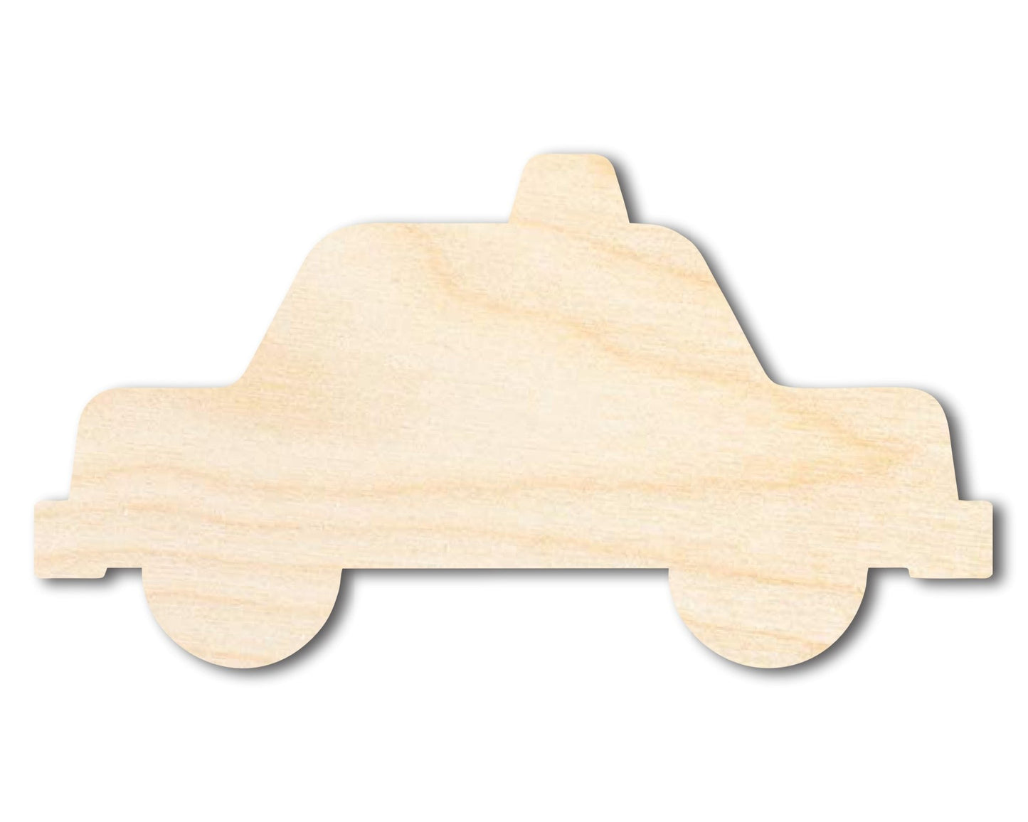 Unfinished Cartoon Police Car Shape | DIY Craft Cutout | up to 46" DIY - NameSigns.com