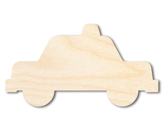 Unfinished Cartoon Police Car Shape | DIY Craft Cutout | up to 46" DIY - NameSigns.com