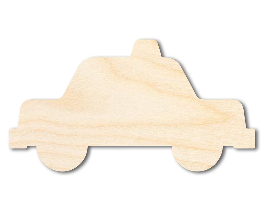 Unfinished Cartoon Police Car Shape | DIY Craft Cutout | up to 46" DIY - NameSigns.com