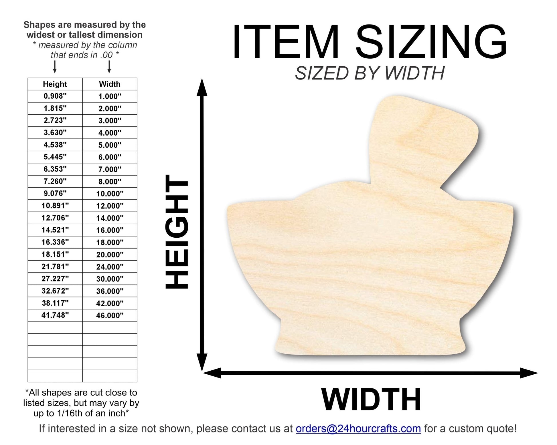 Unfinished Chips and Salsa Shape | DIY Craft Cutout | up to 46" DIY - NameSigns.com