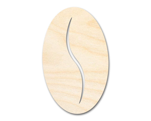 Unfinished Coffee Bean Shape | Craft Cutout | up to 46" DIY - NameSigns.com