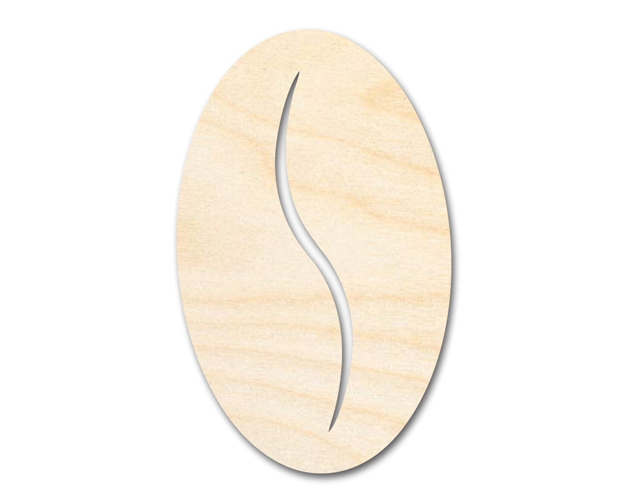 Unfinished Coffee Bean Shape | Craft Cutout | up to 46" DIY - NameSigns.com