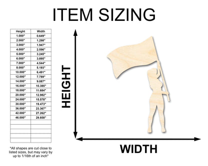Unfinished Color Guard Shape | Craft Cutout | up to 46" DIY - NameSigns.com
