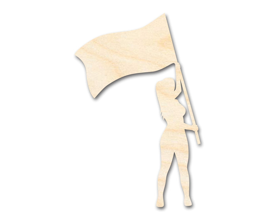 Unfinished Color Guard Shape | Craft Cutout | up to 46" DIY - NameSigns.com