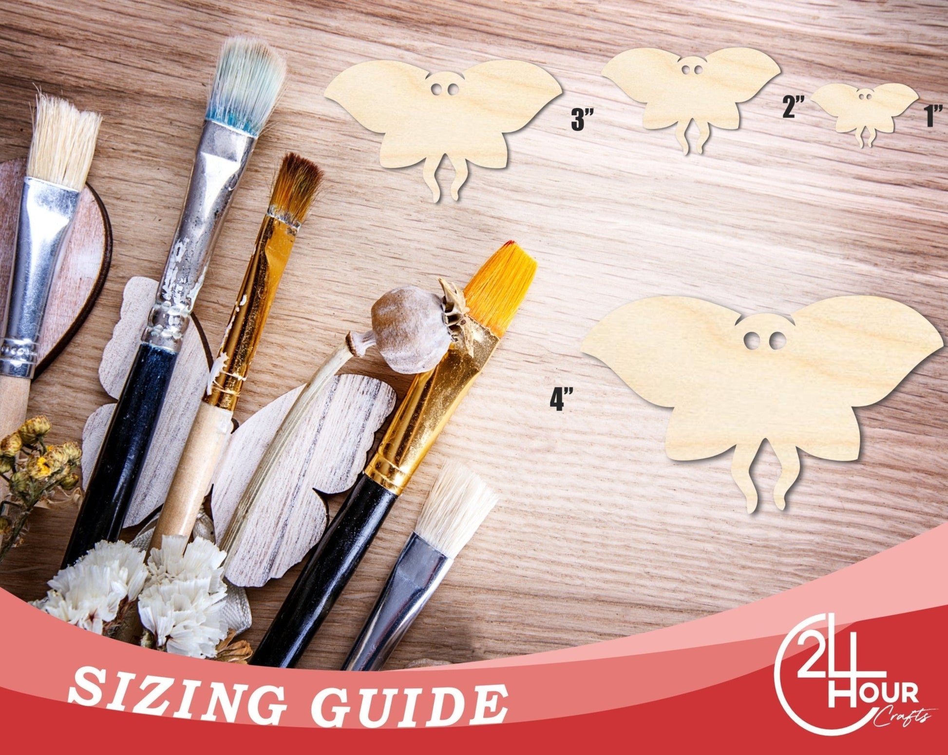 Unfinished Cute Mothman Shape | Halloween Craft Cutout | up to 46" DIY - NameSigns.com