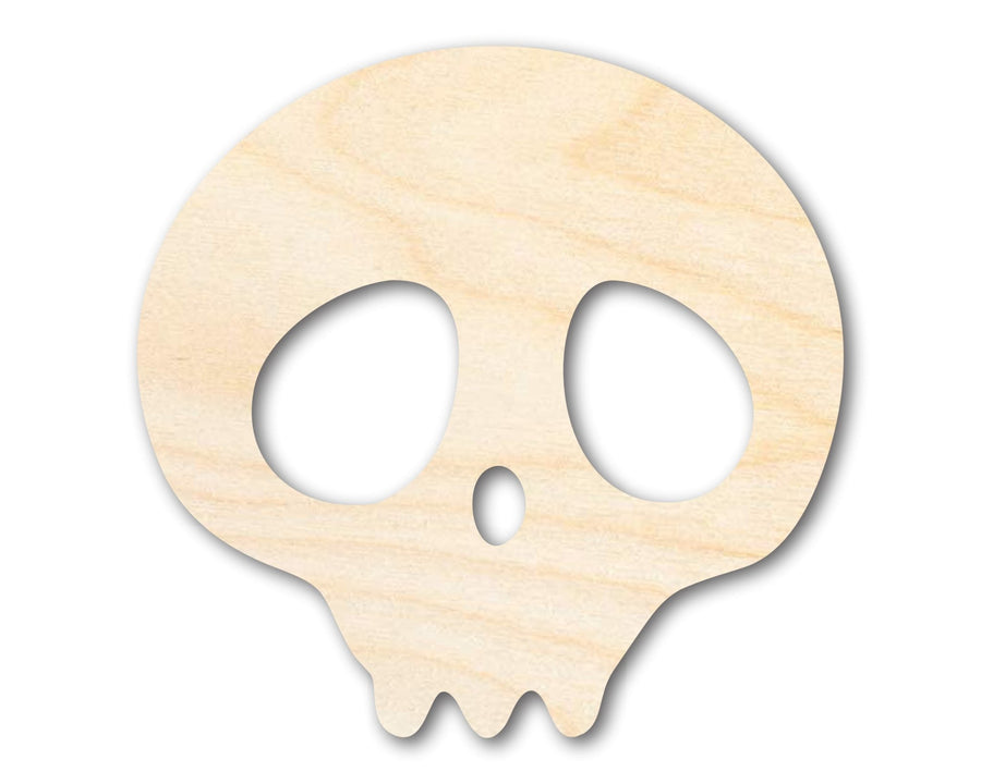 Unfinished Cute Skull Shape | Craft Cutout | up to 46" DIY - NameSigns.com