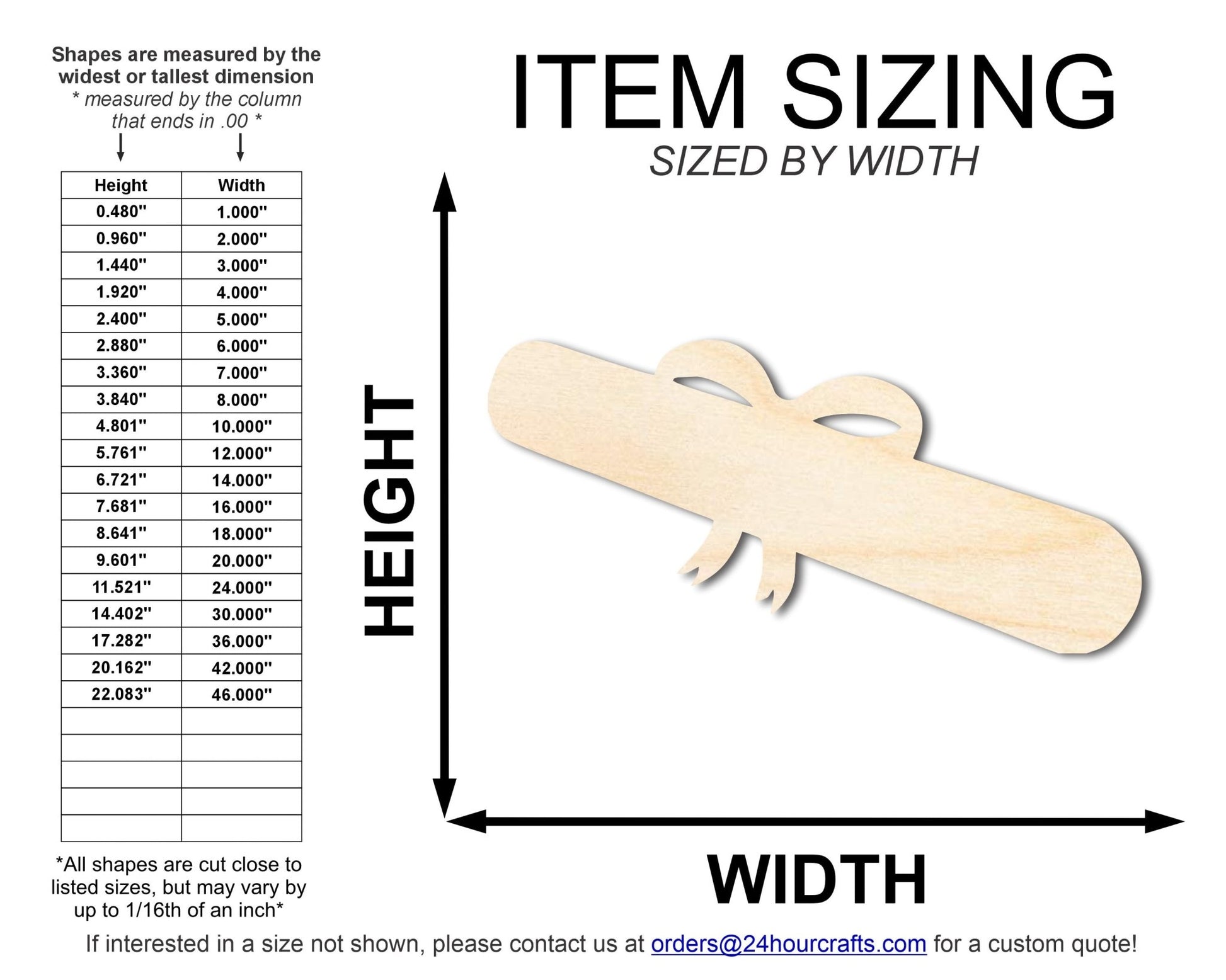 Unfinished Diploma Graduation Shape | DIY Craft Cutout | up to 46" DIY - NameSigns.com