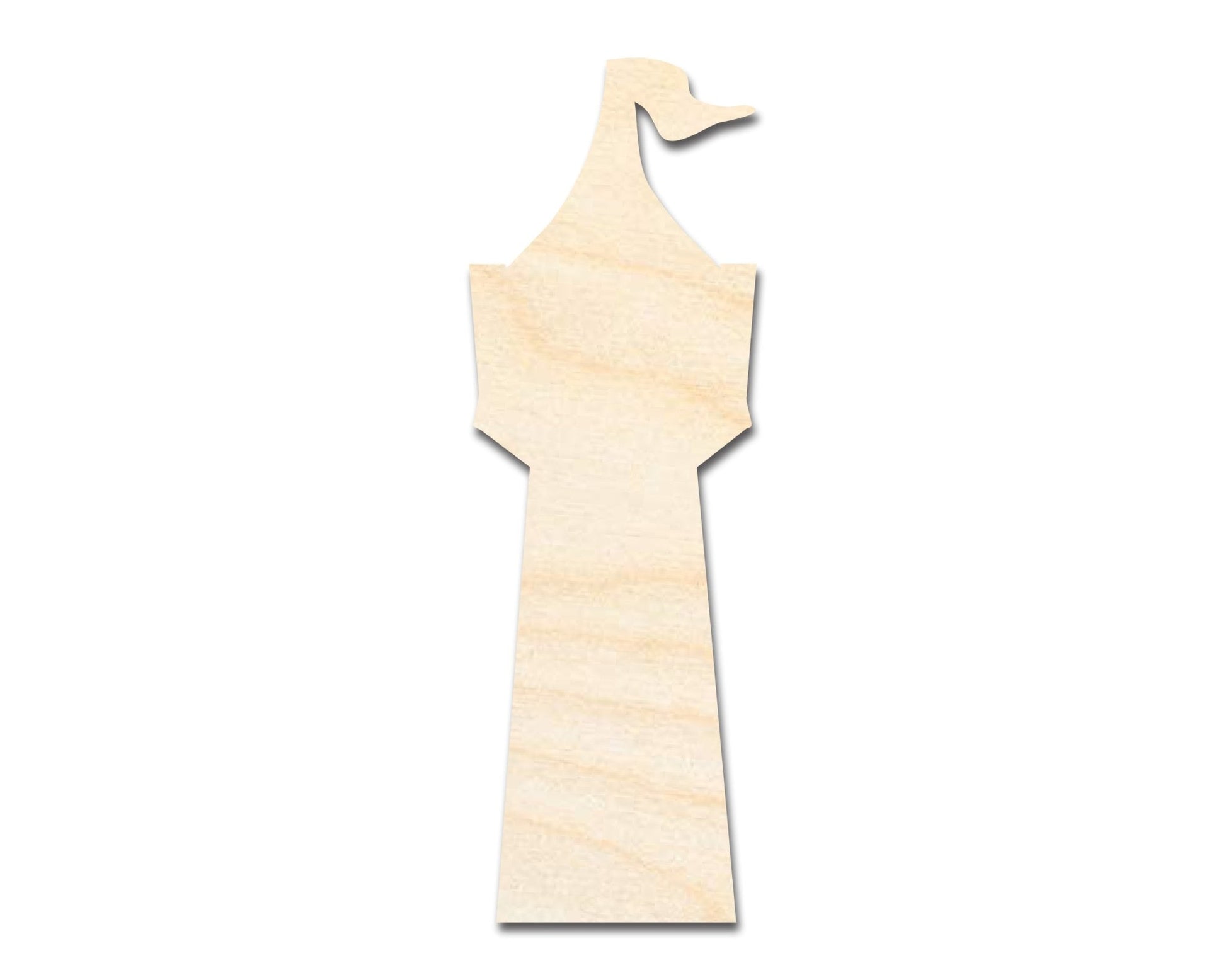 Unfinished Fairytale Tower Wood Cutout Shape | DIY Craft Cutout | up to 46" DIY - NameSigns.com