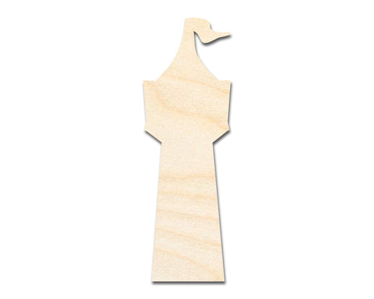 Unfinished Fairytale Tower Wood Cutout Shape | DIY Craft Cutout | up to 46" DIY - NameSigns.com