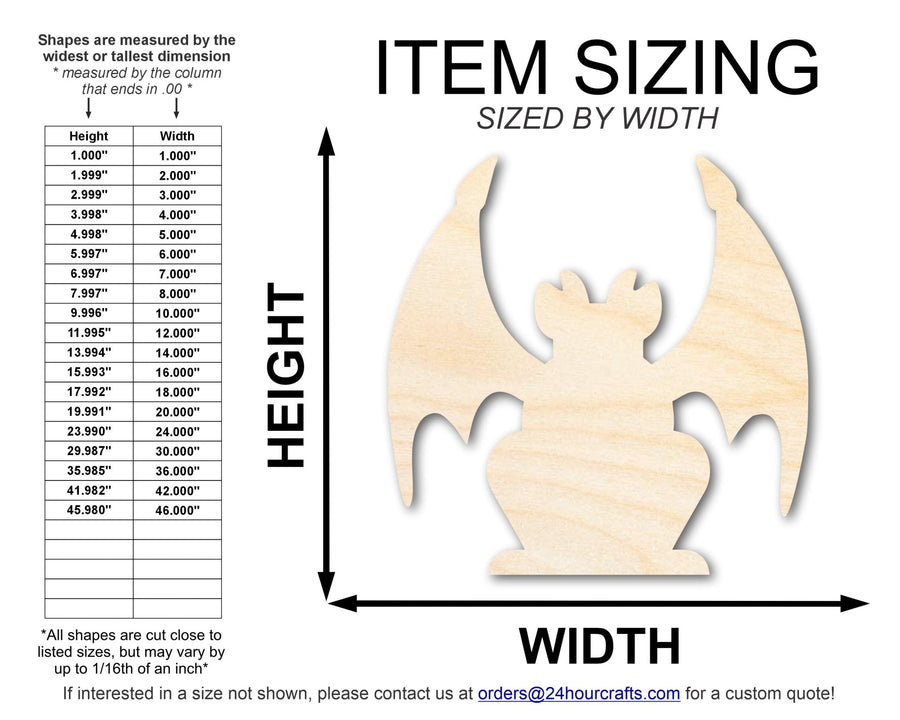 Unfinished Gargoyle Shape | DIY Craft Cutout | up to 46" DIY - NameSigns.com