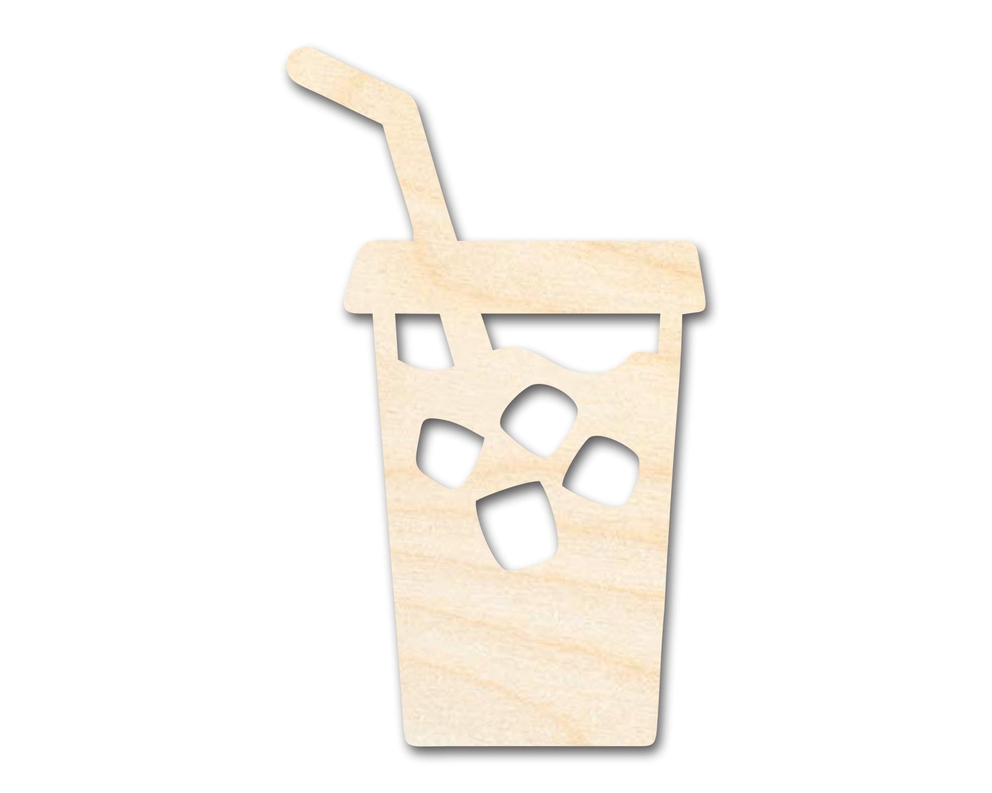 Unfinished Iced Coffee Shape | DIY Craft Cutout | up to 46" DIY - NameSigns.com