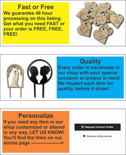 Unfinished Individual Wood Monogram Personalized - Weddings - Nursery - Wall Hang - up to 46" High DIY - NameSigns.com