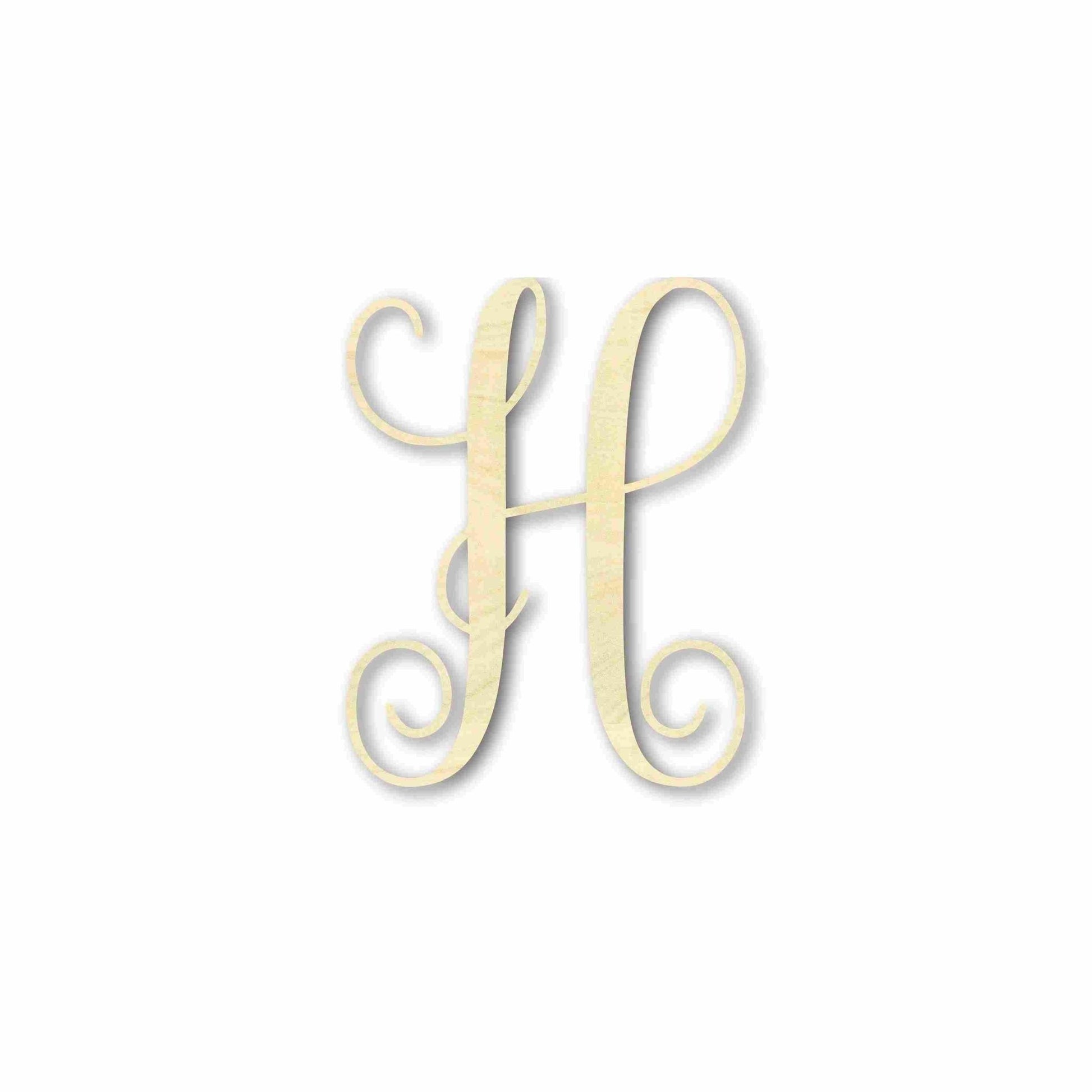 Unfinished Individual Wood Monogram Personalized - Weddings - Nursery - Wall Hang - up to 46" High DIY - NameSigns.com